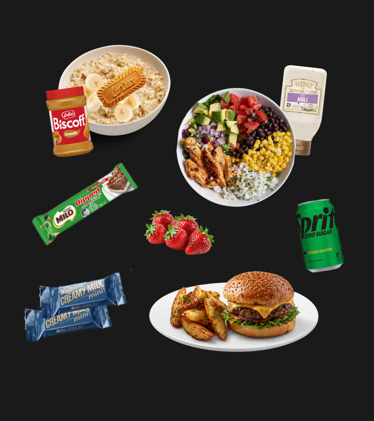 As a nurse, Ella needs meals that work around busy shifts, while still making room for the foods she genuinely loves (especially chocolate). One of her recent requests included Biscoff oats for breakfast, a taco bowl for lunch and homemade cheeseburgers & fries for dinner - plus plenty of snacks and something chocolatey for dessert.